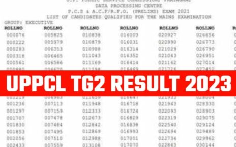 UPPCL TG2 Result 2023