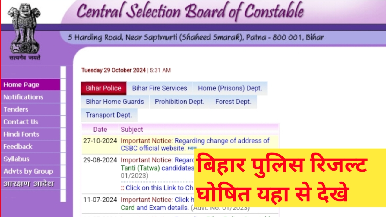 bihar police constable result 2024